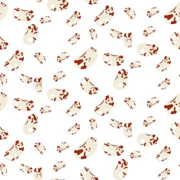 Kidney spotted beans seamless vector pattern. 库存插图
