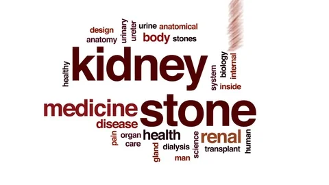 Kidney stone animated word cloud, text d... | Stock Video | Pond5