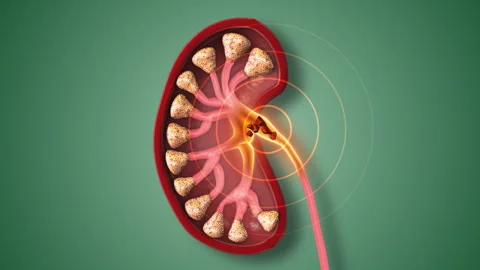 Kidney Stone Pain Triggering Urinary Tract Discomfort 库存影片 304213195