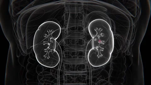 Kidney stones Indication X-Ray Video | kidney stones in HD X-Ray Video Stock Footage 328924819