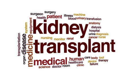 Kidney transplant animated word cloud, t... | Stock Video | Pond5