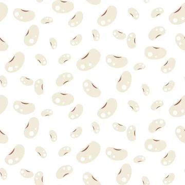 Kidney white beans seamless vector pattern 库存插图