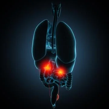 Kidneys disease illustration Stock Illustration