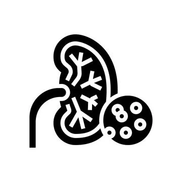 Kidneys problem glyph icon vector illustration Stock Illustration
