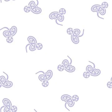 Kidneys problem glyph seamless pattern Stock Illustration