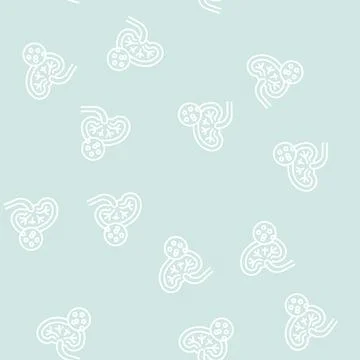 Kidneys problem line seamless pattern Stock Illustration