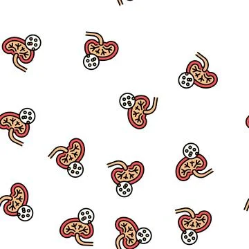 Kidneys problem vector seamless pattern Illustrazione stock