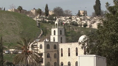 Kidron Valley. Jerusalem. Video stock 51562950