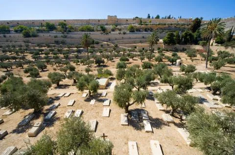 Kidron valley in Jerusalem Stock Photos