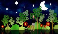 Kids 008 TV Studio Set - Virtual Green Screen Background PSD PSD Template