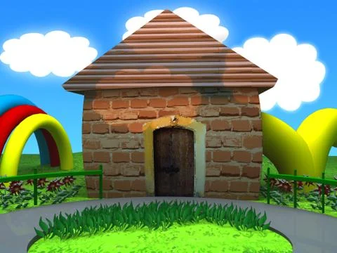 Kids 3d studio tv virtual set Stock Illustration