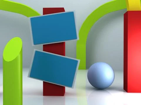 Kids 3d studio tv virtual set Stock-Illustration