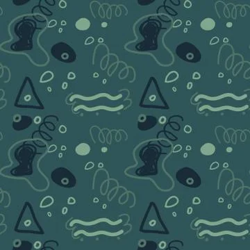 Kids abstract funny seamless pattern Illustrazione stock