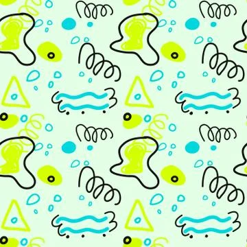 Kids abstract funny seamless pattern Illustrazione stock