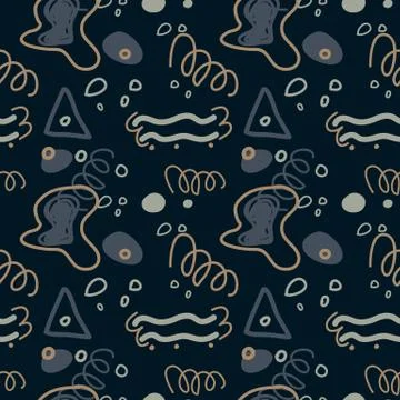 Kids abstract funny seamless pattern Stockillustratie