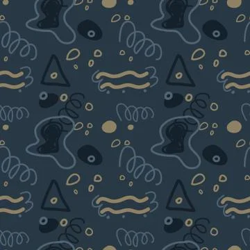 Kids abstract funny seamless pattern Illustrazione stock