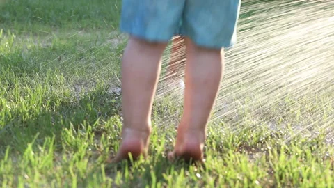 Kids are happy while warm summer days Stock Footage 138303388