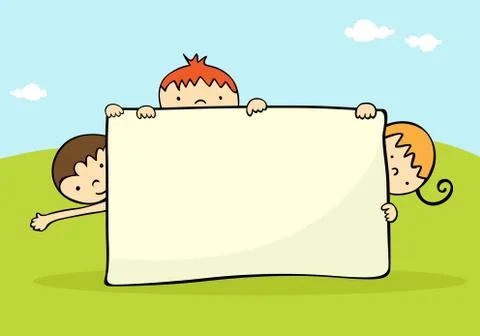 Kids banner Stock Illustration