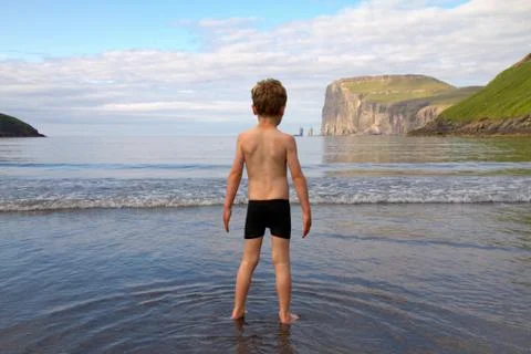 Kids on a beach Stock Photos