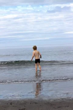 Kids on a beach Stock Photos