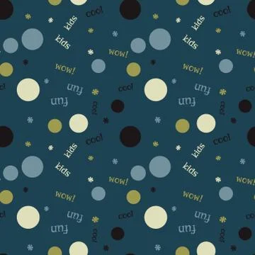 Kids bubble creative pattern Stock Illustration