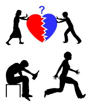 Kids cannot save the Marriage Stock Illustration