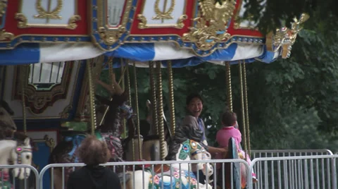 Kids on a Carousel Stock-Footage 29644999