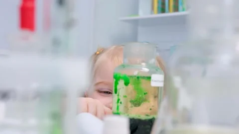 Kids chemistry experiments Elementary School Science Chemistry Classroom Stock Footage 233894739