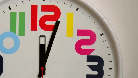 Kids clocks on white background. Stock-Footage 232520833