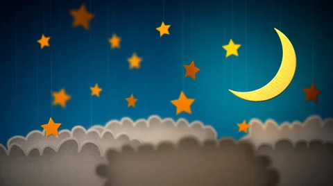 Kids clouds decoration loop Stock Footage 1058285