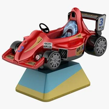 Kids Coin Operated Car Ride 3D Model