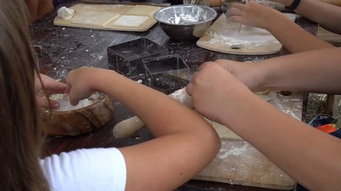 Kids' cookery class Stock Footage 94996063