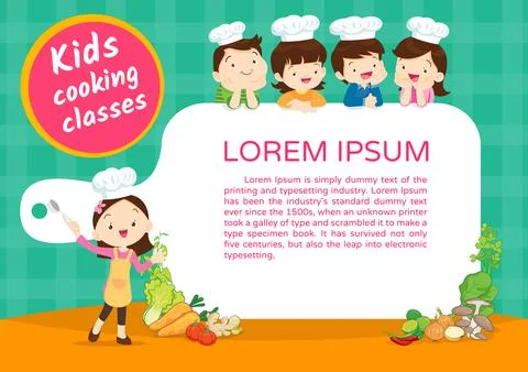 Kids Cooking class certificate2 Stock Illustration