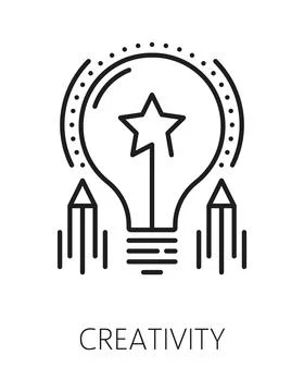 Kids creativity cognitive ability line icon Illustrazione stock
