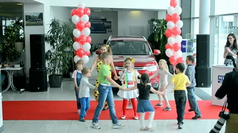 Kids dancing during NIKO Junior Fest 2014, International Children's day. Stock Footage 40238708