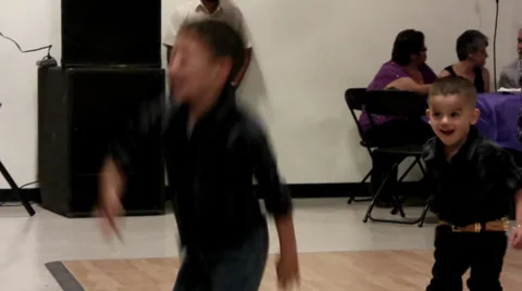 Kids Dancing At Party Video stock 33827374