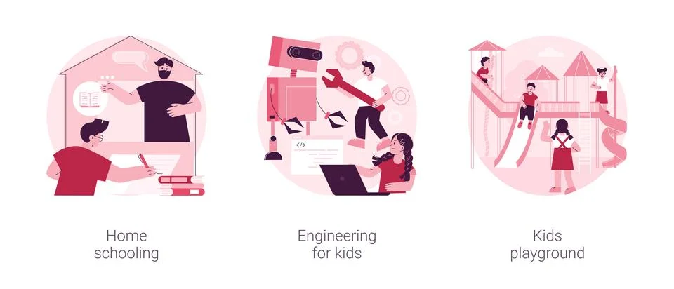 Kids development abstract concept vector illustrations. 스톡 일러스트