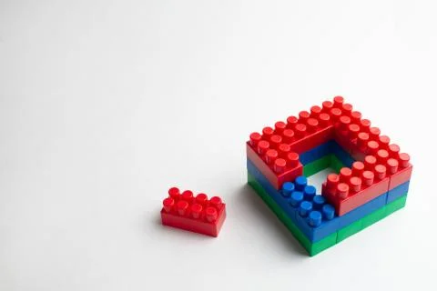 Kids development, Building blocks and construction Stock Photos