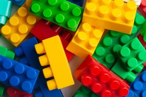 Kids development, Building blocks and construction Stock Photos