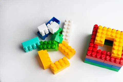 Kids development, Building blocks and construction Stock Photos