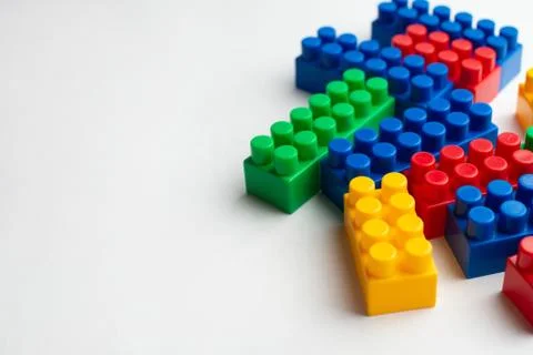 Kids development, Building blocks and construction Stock Photos