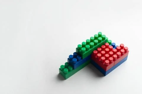 Kids development, Building blocks and construction Stock Photos