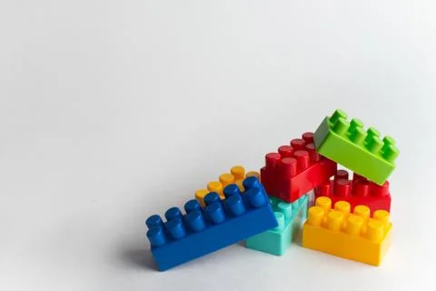 Kids development, Building blocks and construction Stock Photos
