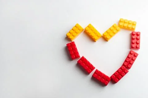 Kids development, Building blocks and construction, Alphabet and heart Stock Photos