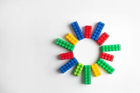 Kids development, Building blocks and construction Stock Photos