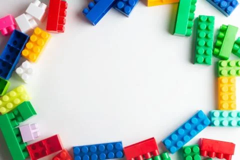 Kids development, Building blocks and construction Stock Photos