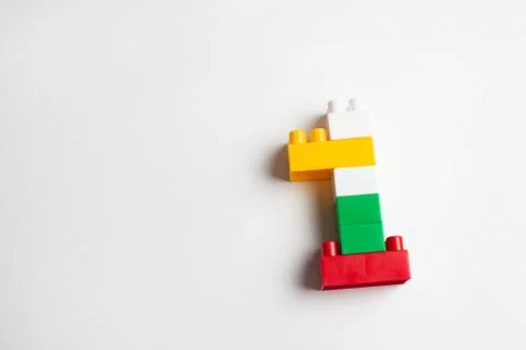 Kids development, Building blocks and construction, Alphabet and heart Stock Photos