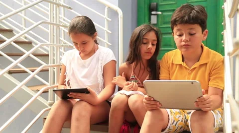 Kids with digital tablet 7 動画素材 63339980