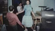 Kids Do The Twist! Wild Dance Party 1950S Vintage Film Home Movie  Stock Footage