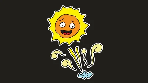Kids drawing black screen with theme of solar power Stock Footage 105449938
